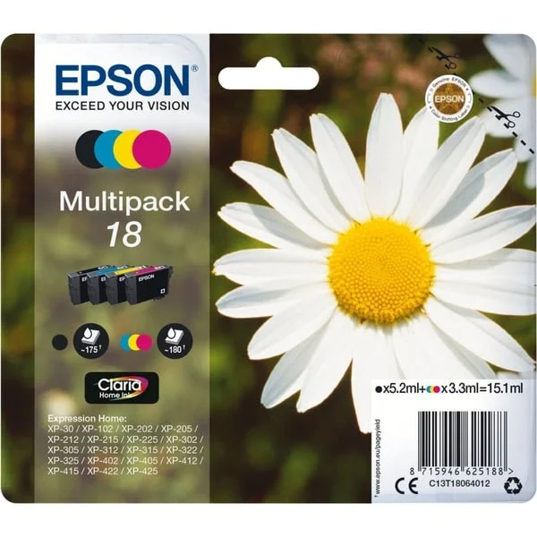 Epson Tinte Multipack 18 (C13T18064012) (Claria Home)
