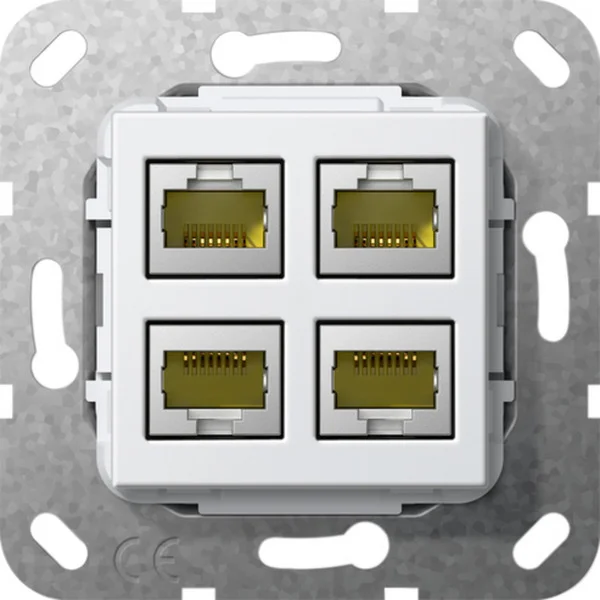 Gira Modular Jack Registered Jack 45 Kategorie 6A, Abdeckung (Retail)