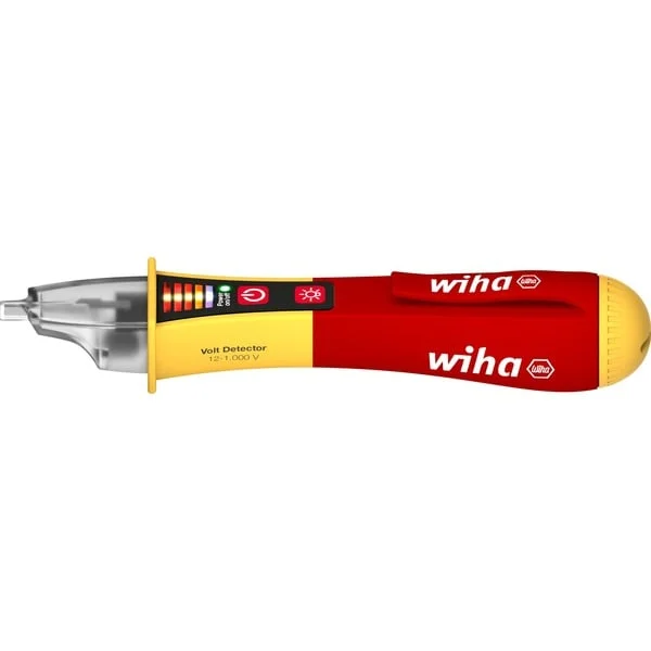 Wiha Spannungsprüfer Volt Detector, einpolig 12-1.000 V AC, Ortungsgerät (rot/gelb, berührungslos)