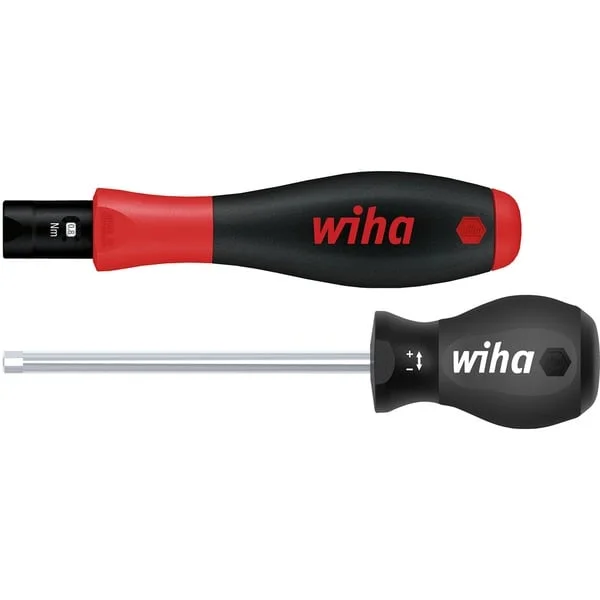 Wiha Drehmoment-Schraubendreher TorqueVario-S (schwarz/rot, 2-teilig, 0,04 - 0,46Nm)