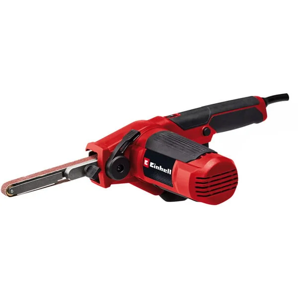 EINHELL Bandfeile TC-BF 500 E, Elektrofeile (rot/schwarz, 500 Watt, inkl. 6-teiliges Schleifbandset)