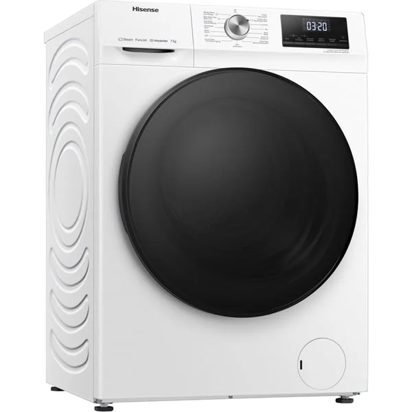 Hisense WFQA7014EVJM, Waschmaschine (weiß/schwarz)