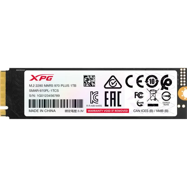 ADATA MARS 970 PLUS 1.0 TB, SSD (PCIe Gen5 x4, NVMe, M.2 2280)