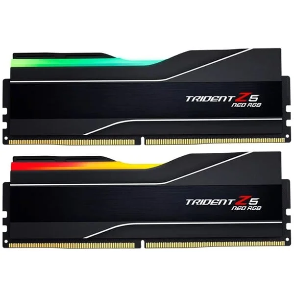 G.Skill DIMM 64 GB DDR5-6000 (2x 32 GB) Dual-Kit, Arbeitsspeicher (schwarz, F5-6000J3040G32GX2-TZ5NR, Trident Z NEO RGB, AMD EXPO)