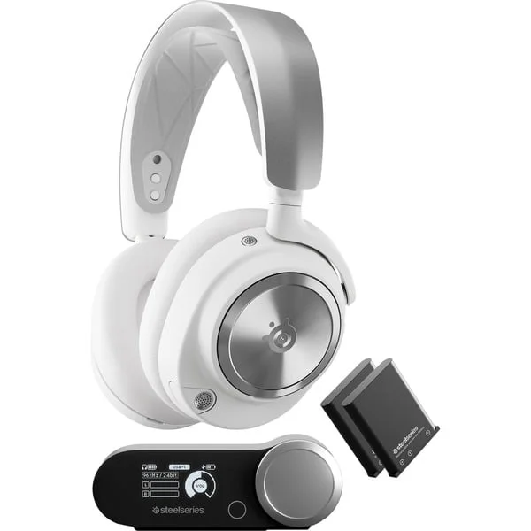 SteelSeries Arctis Nova Pro Wireless P, Gaming-Headset (weiß, ANC, USB-C, Klinke)
