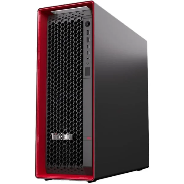 Lenovo ThinkStation P5 (30GA00ASGE), PC-System (schwarz/rot, Windows 11 Pro for Workstations)