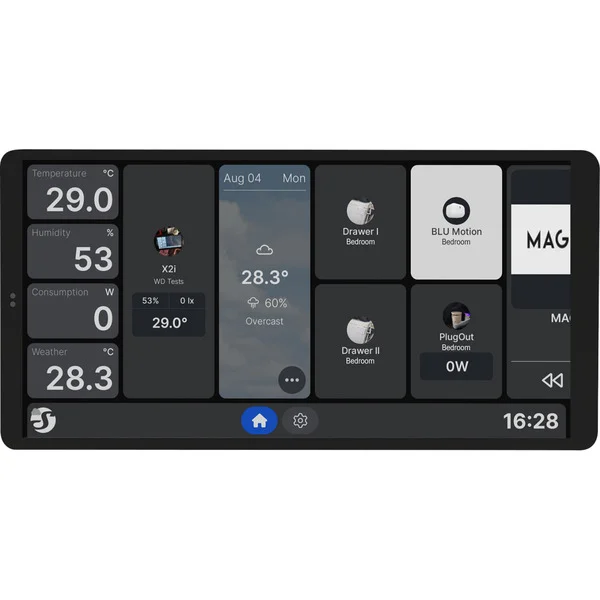 Shelly Wall Display X2i, Bedienteil (silber)
