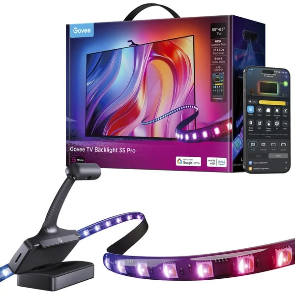 Govee TV Backlight 3 Pro, LED-Streifen (für Fernseher mit 55-65")