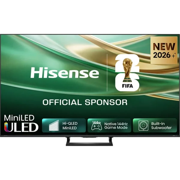 Hisense ULED 75E8S MiniLED , QLED-Fernseher (189 cm (75 Zoll), schwarz/dunkelgrau, UltraHD/4K, Triple Tuner, Subwoofer, 144Hz Panel)