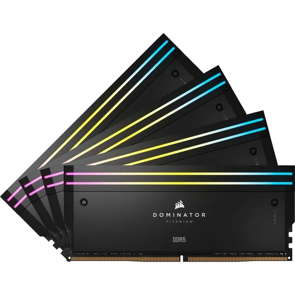 Corsair DIMM 64 GB DDR5-6000 (4x 16 GB) Quad-Kit, Arbeitsspeicher (schwarz, CMP64GX5M4B6000C36, Dominator Titanium, INTEL XMP)