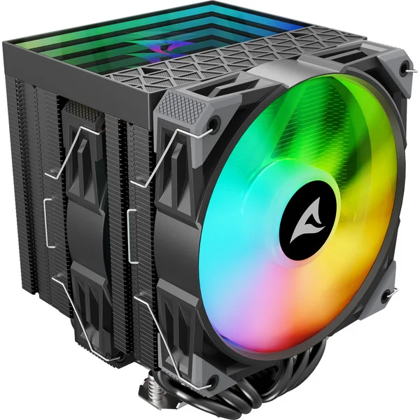 Sharkoon A60 RGB, CPU-Kühler (schwarz, 120 mm)