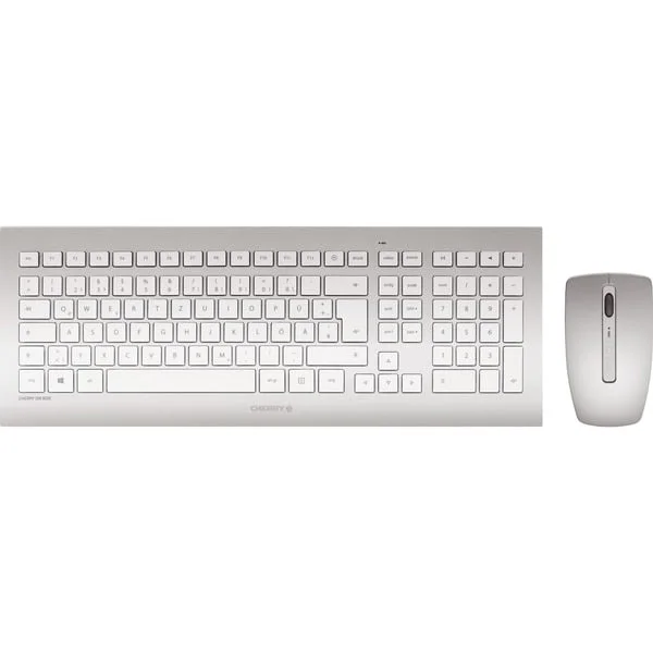 CHERRY DW 8000, Desktop-Set (silber/weiß, DE-Layout, Rubberdome)