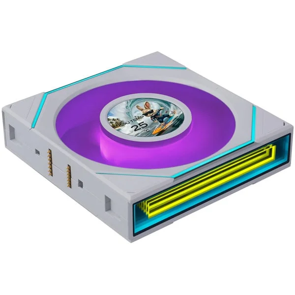Lian Li UNI FAN SL-INF LCD FLEX 120 Wireless, Gehäuselüfter (weiß, Reverse, 120 mm)