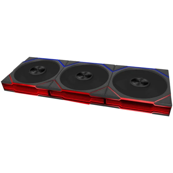 Lian Li UNI FAN TL FLEX 120 Wireless, Gehäuselüfter (schwarz, Reverse, 3er Pack mit Controller, 120 mm)