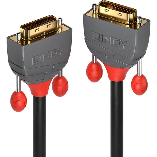 Lindy DVI-D Dual-Link Kabel, Anthra Line (schwarz/grau, 7,5 Meter)