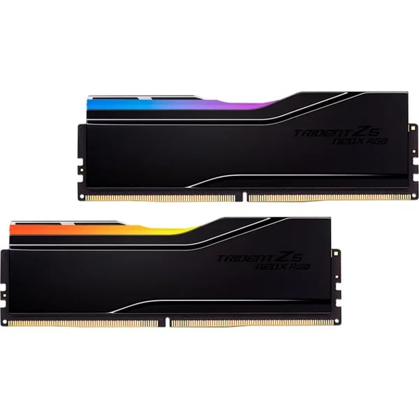G.Skill DIMM 32 GB DDR5-6000 (2x 16 GB) Dual-Kit, Arbeitsspeicher (schwarz, F5-6000A2636H16GX2-TZ5NXRN, Trident Z5 NEO X RGB, AMD EXPO)