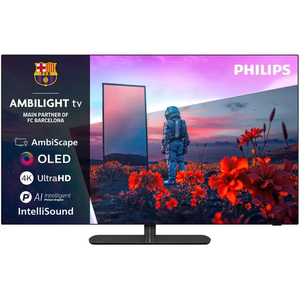 Philips 65OLED811/12, OLED-Fernseher (164 cm (65 Zoll), schwarz/grau, UltraHD/4K, Ambilight 3-seitig, 120Hz Panel)