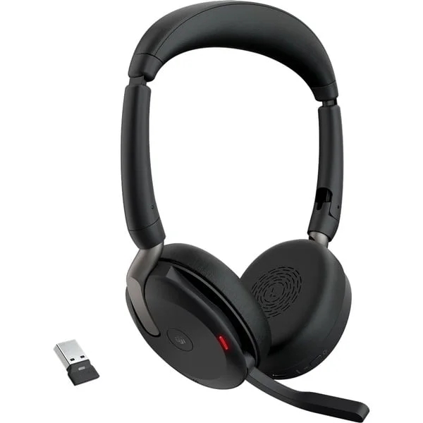 Jabra Evolve2 65 Flex Duo, Headset (schwarz, Stereo, Microsoft Teams, USB-A, Link380a)