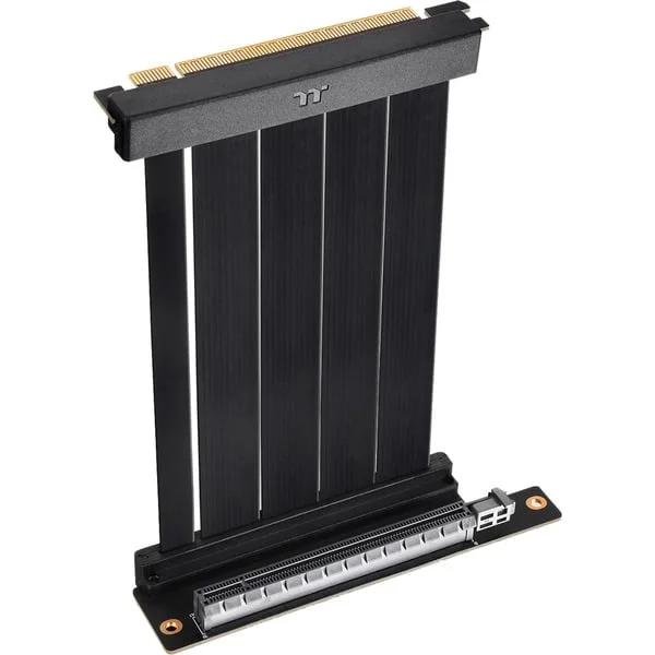 Thermaltake PCI-E 4.0 Dual 90° Riser Cable, Kabel (schwarz, 13cm, B-Ware)