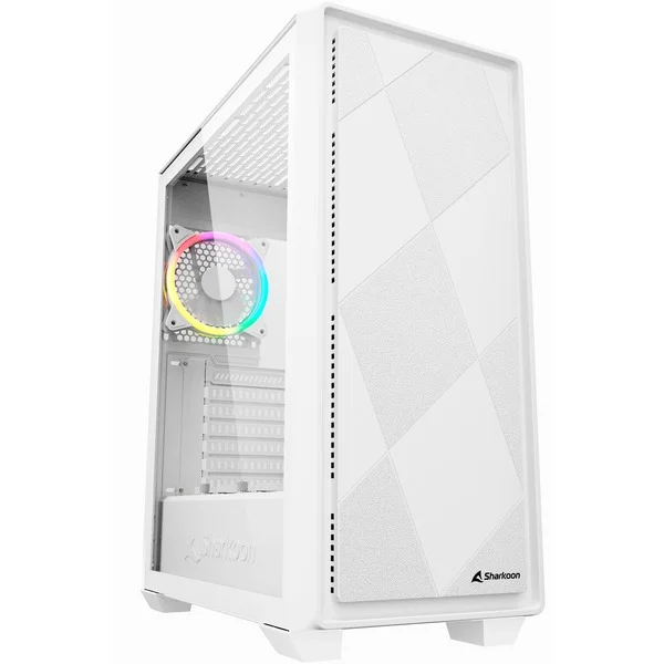 Sharkoon VS8 RGB , Tower-Gehäuse (weiß, Tempered Glass)