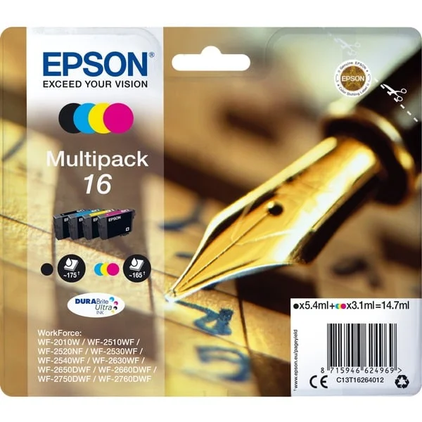 Epson Tinte Multipack 16 (C13T16264012) (DURABrite, B-Ware)