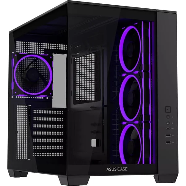 ASUS A32 PLUS ARGB , Tower-Gehäuse (schwarz, Tempered Glass x 2, B-Ware)