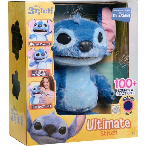 Just Play Disney Stitch Ultimate Stitch Interactive Feature Plüschfigur, Kuscheltier