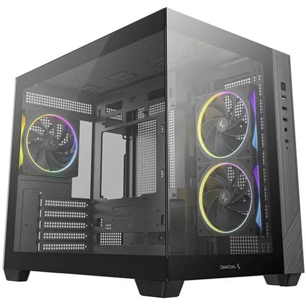 DeepCool CG330 3F, Tower-Gehäuse (schwarz, Panorama-Design, B-Ware)