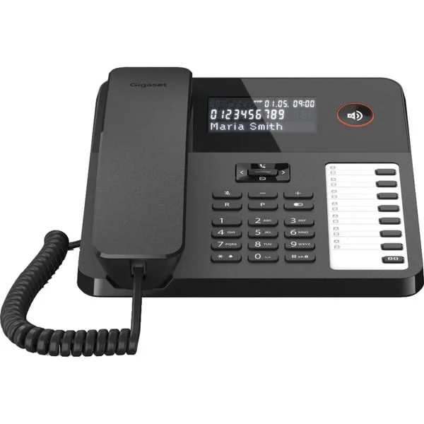 Gigaset DESK 600, analoges Telefon (schwarz, B-Ware)