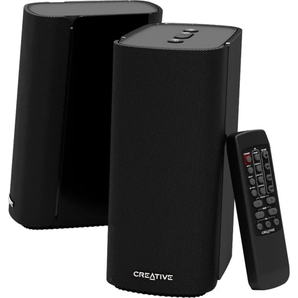 Creative T100, PC-Lautsprecher (schwarz, Bluetooth, Optisch, Klinke, USB)