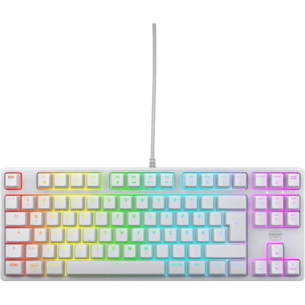 CHERRY XTRFY K4V2, Gaming-Tastatur (weiß, DE-Layout, Cherry MX2A Red)