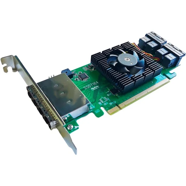 HighPoint NVMe SSD7184, RAID-Karte