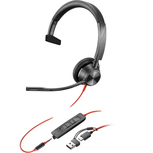 Poly Blackwire 3315, Headset (schwarz, Mono, USB-C)