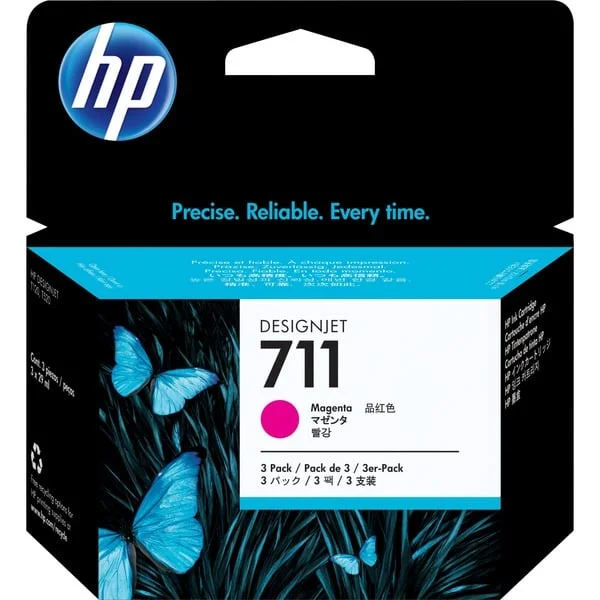 HP Tinte magenta Nr. 711 (CZ135A) (Dreierpack)