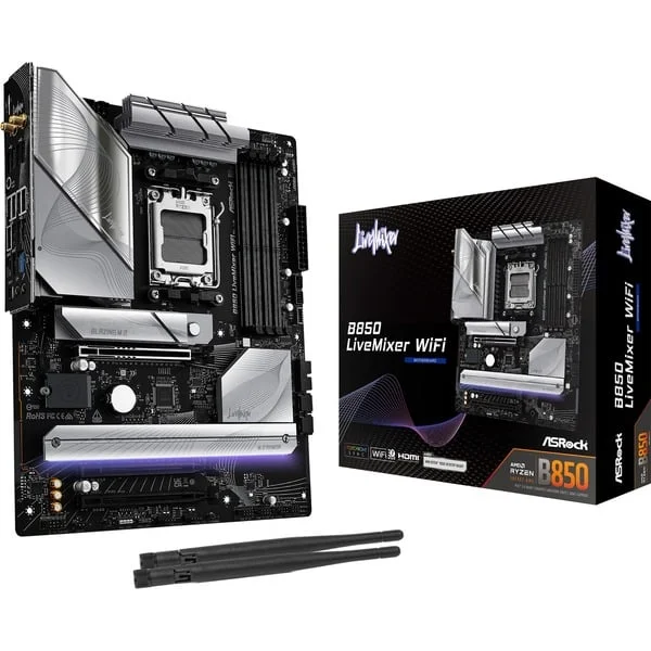ASRock B850 LiveMixer WiFi, Mainboard (weiß)