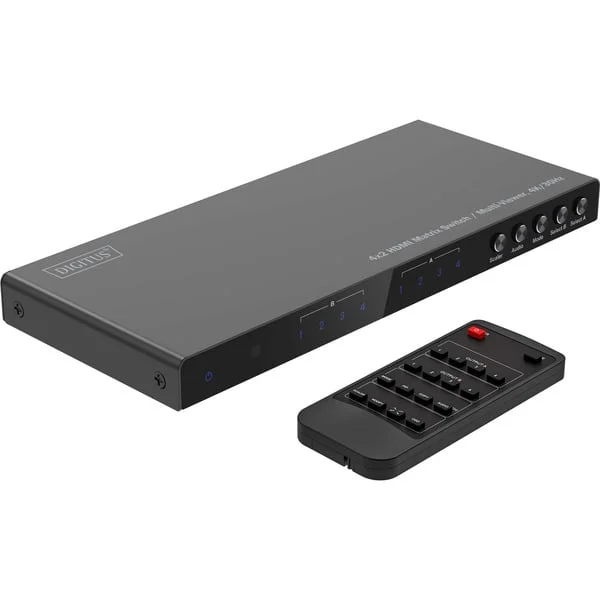 Digitus HDMI Matrix Switch / Multi-Viewer 4x2, HDMI Switch