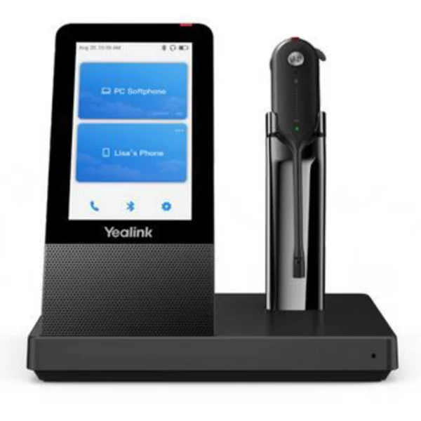 Yealink WH67 Teams, Headset (schwarz, DECT-Headset mit All-in-One-UC-Workstation)
