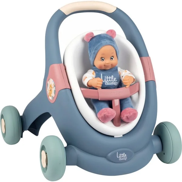 Smoby Little Smoby 3-in1 Lauflernwagen + Puppe, Geschicklichkeitsspiel