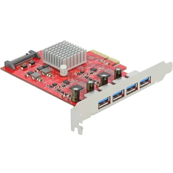 DeLOCK PCIe x4 > 4x extern USB-A 3.2 Gen 2, USB-Controller