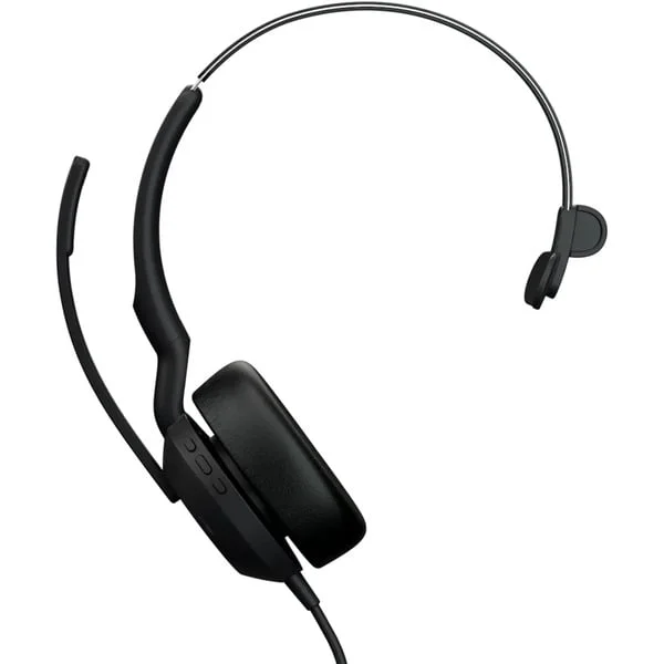 Jabra Evolve2 50, Headset (schwarz, Microsoft Teams Version, Bluetooth 5.2, USB-C und USB-A, Mono)