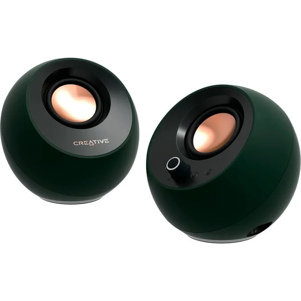 Creative Pebble Pro, PC-Lautsprecher (schwarz, Klinke, USB-A/C, Bluetooth, Digitalverstärker, RGB-Beleuchtung)