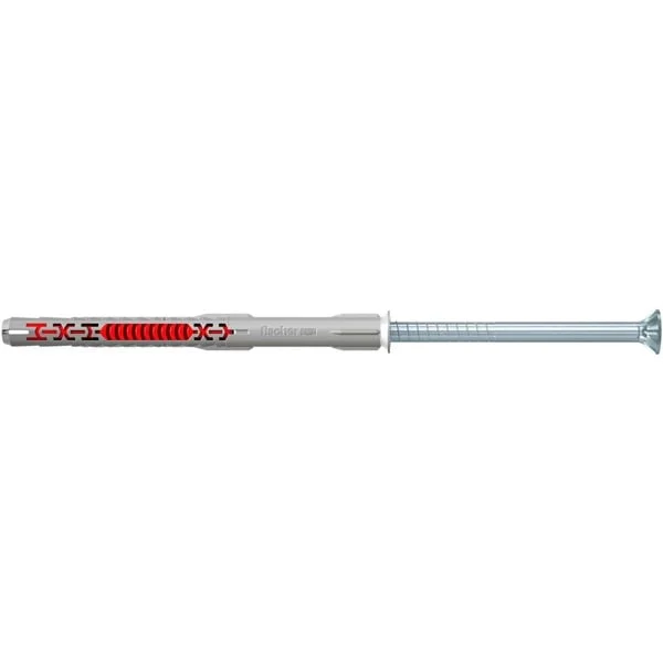 fischer Langschaftdübel DuoXpand 10x140 T R (hellgrau/rot, 50 Stück)