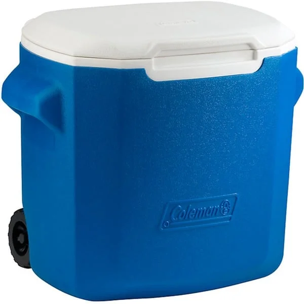 Coleman 28QT Performance Wheeled Kühlbox (blau/weiß)