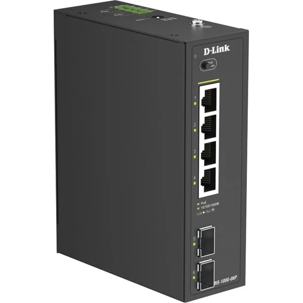 D-Link Industrial Gigabit Unmanaged Switch DIS-100G-06P