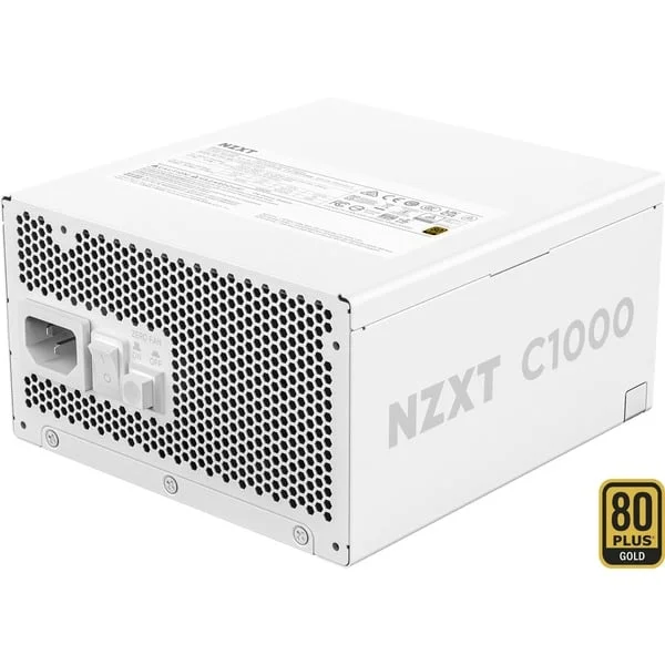 NZXT C1000 White, PC-Netzteil (weiß, 1x 16-Pin Grafikkarten Stecker, 6x PCIe, Kabel-Management, 1000 Watt)