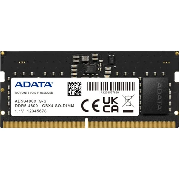 ADATA SO-DIMM 8 GB DDR5-4800 ECC, Arbeitsspeicher (schwarz, AD5S48008G-S, Premier)