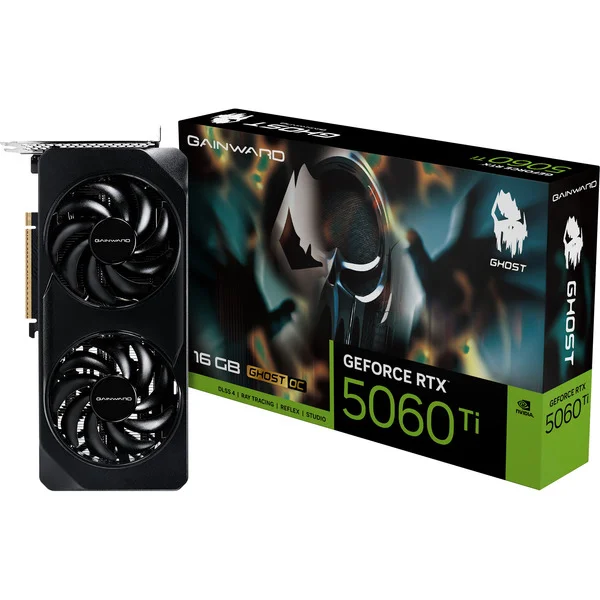 Gainward GeForce RTX 5060 Ti Ghost OC 16GB, Grafikkarte (DLSS 5, 3x DisplayPort, 1x HDMI 2.1)