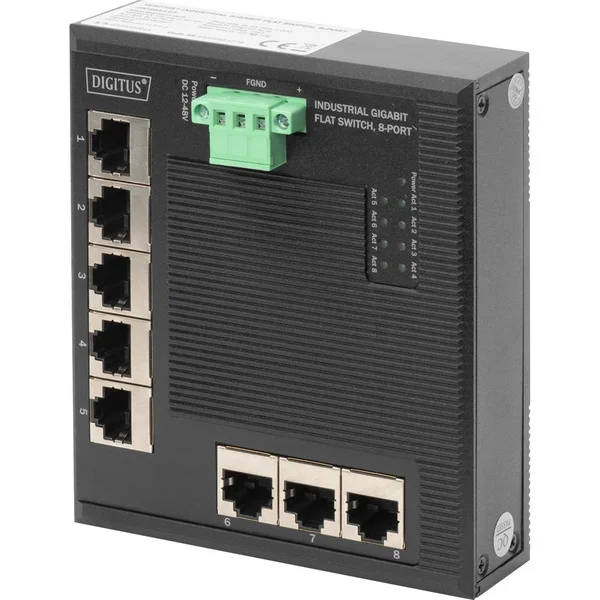 Digitus 8P G Ethernet Netzwerk Switch, Flat, Industrial UNM