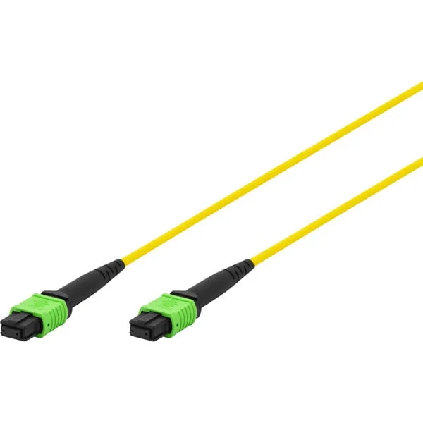 Digitus Glasfaser-Patchkabel, MPO, Buchse, OS2, Methode A (gelb, 10 Meter)