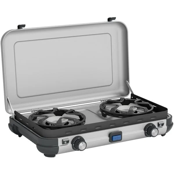 Campingaz Camping Kitchen 2 Maxi CV, Gaskocher (grau, 2 Kochfelder 2x 1,8 kW, für CV470 Plus)